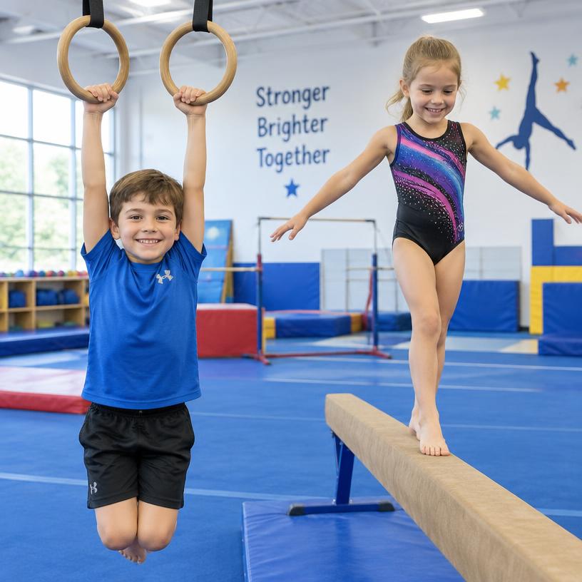 Recreational gymnastics class